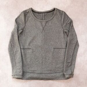 Lululemon Exhalation Pullover Sweatshirt Long Sleeve Gray Activewear Women’s 6